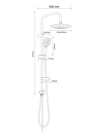 Душевая стойка Agger Marine A0595000 хром
